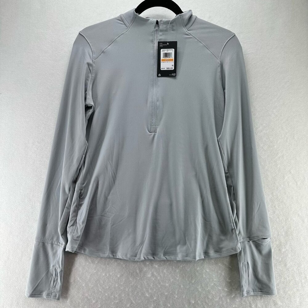 UNDER ARMOUR Top Womens Size S Qualifier Run 2.0 1/2 Zip Baselayer Fitted Gray